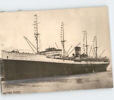 Beautiful Flagged STEAMSHIP SS CALIFORNIA Docked Vintage 1934 Press Photo picture