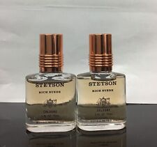 STETSON RICH SUEDE FOR MEN COLOGNE SPLASH .5 OZ  Lot Of 2, AS PICTURED, NO BOX picture