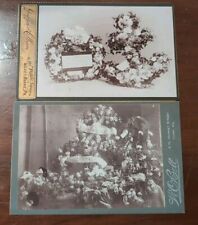 2 Funeral Wreath Cabinet Card Photographs Death Post Mortem American PA picture