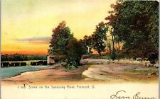 Vintage Ohio OH Postcard Scene on the Sandusky River Fremont Rotograph 1907 UB picture