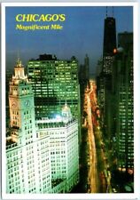 Postcard - Chicago's Magnificent Mile - Wrigley Building - Illinois, USA picture