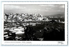Piraeus Greece RPPC Photo Postcard Piraeus Breakfast at Turkolimano c1940's picture