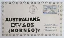 Australians Invade Borneo 1945 World War II WW2 Envelope Patriotic Cover picture