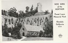 Wee Kirk of the Heather, Forrest Lawn Memorial Park, B/W, VNTG, RPPC picture