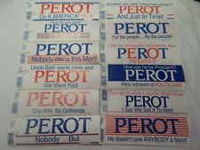 ROSS PEROT presidential bumper sticker lot of 12 picture
