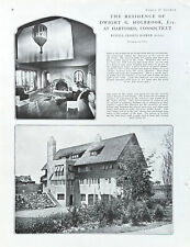 Dwight G Holbrook Home 1917 Hartford CT Russell Francis Barker Architect 2 Pages picture