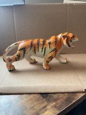 Vintage Wales Chinaware Porcelain Hand Painted Tiger Figurine Japan picture