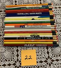 22 Assorted Advertising Pencils Brand New Unsharpened No Duplicates UAW Ohio picture