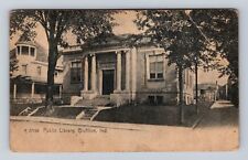 Bluffton IN-Indiana, Public Library, Antique Vintage c1907 Souvenir Postcard picture