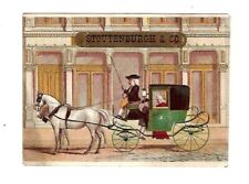 c1890's Victorian Trade Card Stoutenburgh & Co., Newark Clothiers, Horse & Cart picture
