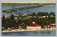 Clearwater Beach FL Sea Shell Hotel Bathing Gulf Mexico Florida Postcard Vtg D6 picture