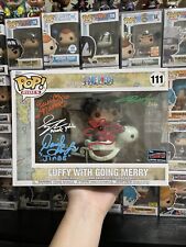 Luffy With Going Merry Con sticker Signed By 5 Voice Actors W/ Protector MINT  picture