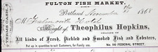 1868 FULTON FISH MARKET Theophilus Hopkins Fresh Pickled Smoked Fish Lobsters picture