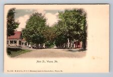 Wayne ME-Maine, Main Street, Advertisement, Antique, Vintage Souvenir Postcard picture