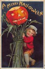 J78/ Halloween Postcard Holiday c1910 Ellen Clapsaddle Jack-O-Lantern 392 picture