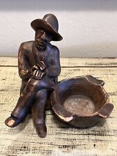 Vintage Pottery Ashtray Man Sitting picture