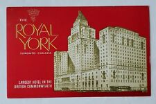 Postcard THE NEW ROYAL YORK HOTEL TORONTO Canada British Commonwealth  picture