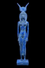 UNIQUE ANCIENT EGYPTIAN QUEEN Hathor Wearing Sculpture Statue Sun Disc picture