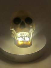 VTG Rare Gemmy Skull Light Up Plays Theme Song Halloween Movie Strobe Light Eyes picture
