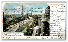 c1900s Grand Ave. West from 8th Street Milwaukee WI Antique PMC Postcard picture