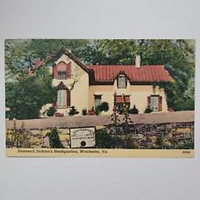 Stonewall Jackson's Headquarters Winchester Virginia Vintage Linen Postcard picture
