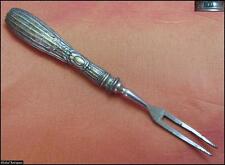 19C. ANTIQUE IMPERIAL RUSSIA 800 GRADE SILVER SERVING FORK - HALLMARKED picture
