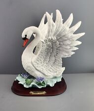 Stunning Large Westminster  Swan figure porcelain bisque picture