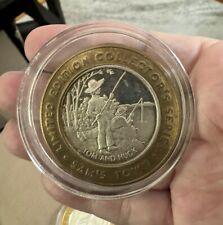 Vintage Sam’s Town Luxury Collector’s Series Token Silver Coin $10 Tom & Huck picture