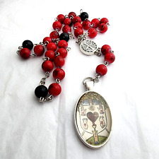 Handmade Five Wounds of Jesus Chaplet - Catholic Rosary Photo Cabochon Pendant picture