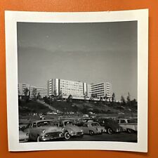 VINTAGE PHOTO 1950s UCLA WELCOMES PRESIDENTS campus parking lot Original picture