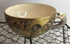 Antique Japanese Satsuma Teacup Dragon and Immortals Meiji Period picture