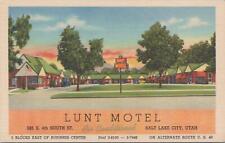 Postcard Lunt Motel Salt Lake City Utah UT  picture