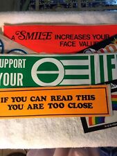 Smile Increases Your Face Value/Ecology/1970’s Peace stickers Vintage/unused picture