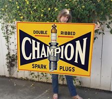 Vintage Champion spark plug  Banner - Repro 48