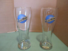 Blue Moon 16 oz Pilsner Beer Glass - Set of Two (2) Glasses - New -Free Ship picture