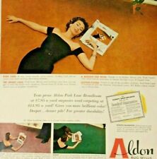 Vintage Life Magazine Ad 1954 Park Lane by Aldon Rug Mills Woman Lying on Rug picture