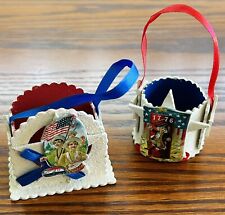 2 Bethany Lowe Fourth Of July Patriotic Americana Pocket Ornaments picture