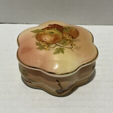 Vintage Palissy Porcelain Fruited Trinket Box Royal Worcester Co. picture