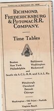 Richmond, Fredericksburg & Potomac R.R. Company, Time Table 1938 - Virginia picture