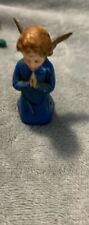 Vintage plastic Christmas Kneeling Praying Angel. 2 Inches Tall picture