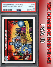 1990 IMPEL Marvel Universe Fall of the Mutants #102 Famous Battles PSA 10 GEM MT picture