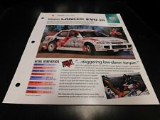 1995-1996 Mitsubishi Lance Evo III Spec Sheet Brochure Photo Poster  picture