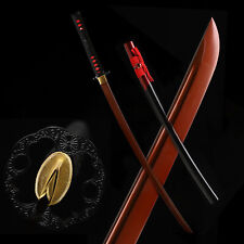Handmade battle Ready Katana Sword 9260 Spring Steel Red Blade Sharp Full Tang picture