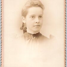 c1880s Andover, OH Lovely Classy Cute Lady Girl Cabinet Card Photo RS Work B24 picture
