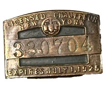 1925 New York Chauffeur License 330704 1.25