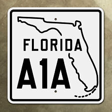 Florida state route A1A highway marker road sign Miami Beach Key West 16x16 picture