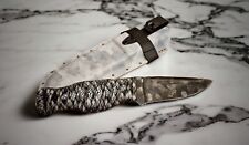 Custom Handmade Edc Fixed Blade Knife Cord Wrap Rayskin Deep Carry Ambidexterous picture