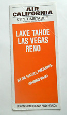 1979 Air California Airlines City Tiemtable Lake Taho, Reno. T4 picture