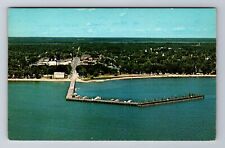 East Tawas MI-Michigan, Public Dock and Beach, Antique Vintage Souvenir Postcard picture