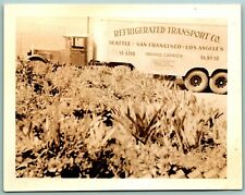 Vintage Photo Snapshot Refrigerated Transport Company Truck 4 1/2